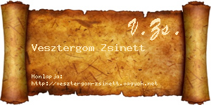 Vesztergom Zsinett névjegykártya